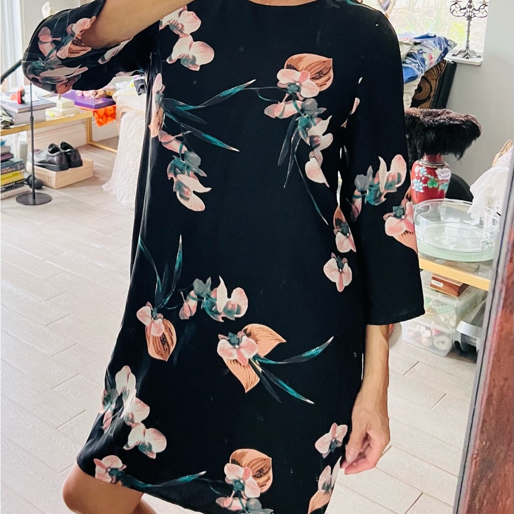 Vero Moda Black A-line Bell Sleeve Dress